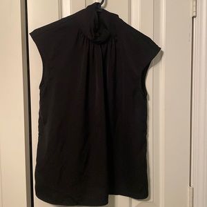 Black sleeveless blouse
